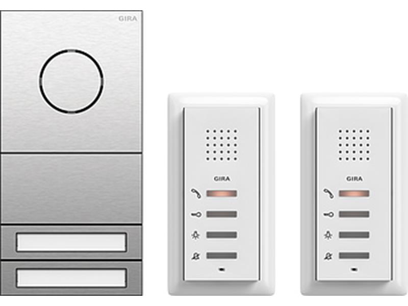 1St. Gira 2407000 ZFH-Paket Audio System 106 Edelstahl