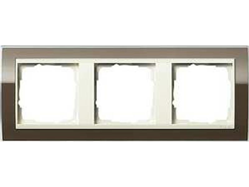 1St. Gira 0213761 Rahmen 3fach für Cremeweiß Gira Event Klar Braun