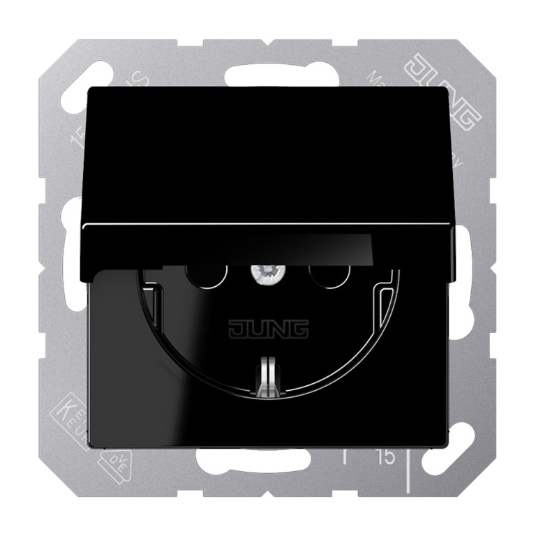 1St. Jung A1520KLSW Steckdose 16A  250V Klappdeckel A 1520 KL SW