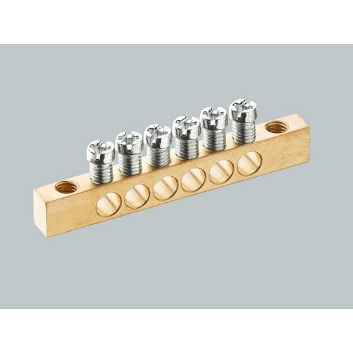 1St. Wöhner 01926 PE/N-Schiene 63 A 6 Klemmstellen 10 mm2,