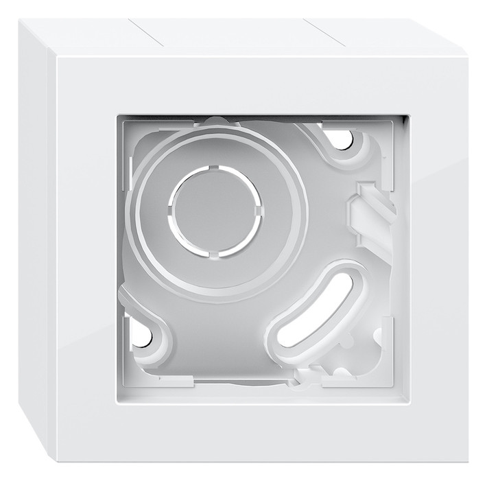 1St. Gira 106129 AP-Gehäuse 1f + Rahmen Gira E2 Reinweiß glänzend