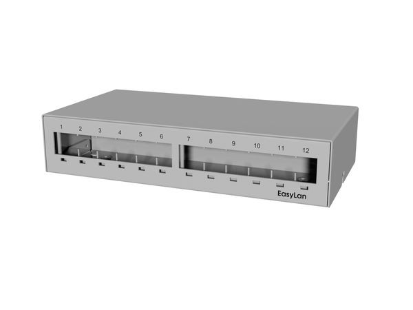 1St. Easylan CKVPL0121E preLink/fixLink Aufbau-Consolidation Point Panel 12x Keystone RAL7035