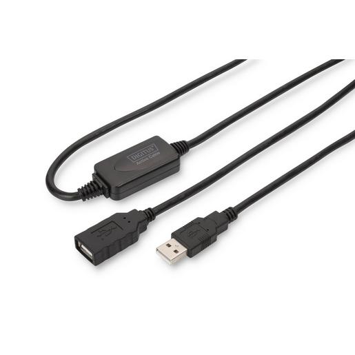 1St. Digitus DA-73101 USB 2.0 Repeater Kabel USB A male / A female Länge 15 m