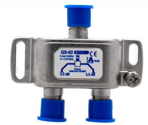 1St. Brauntelecom QS02 F-2-fach Verteiler 5-1.218 MHz