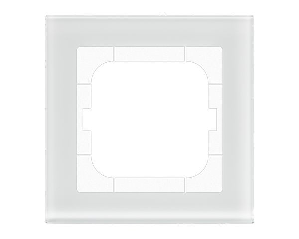 1St. MDT Glasrahmen 1-fach f. BE-GTR163W.01 Weiß