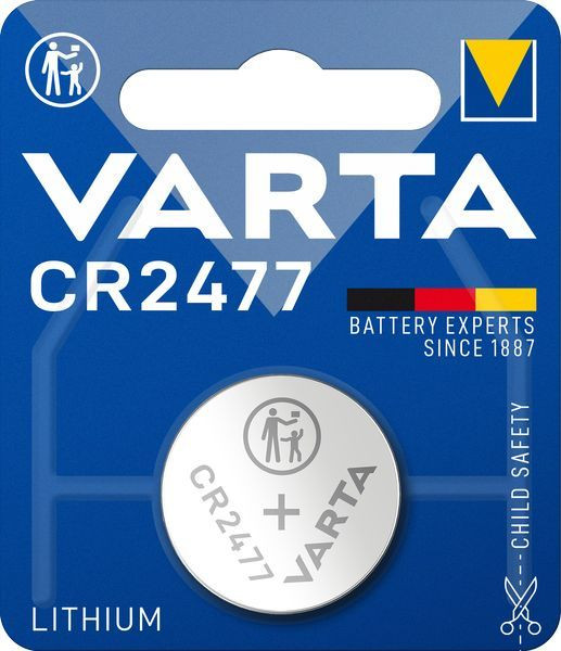 10St. Varta 06477101401 CR2477 1Bli=1 CR2477 ELECTRONICS 3V 850mAh Lithium 10St. Varta 06477101401 CR2477 1Bli=1 CR2477 ELECTRONICS 3V 850mAh Lithium