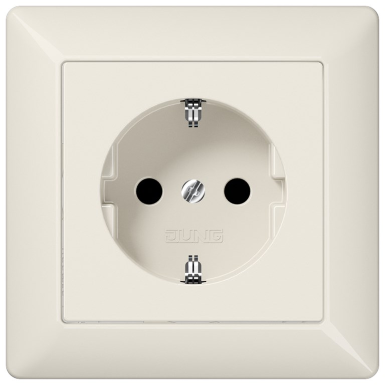 1St. Jung AS1520 Schuko-Steckdose 16A  250V volle Platte 80 5 x 80 5 mm AS1520
