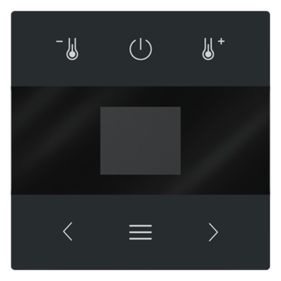 1St. Busch-Jaeger 1794 MDRT-45M Zentralscheibe für Raumtemperaturregler mit Display Bluetooth Busch-art linear® schwarz matt 2CKA006430A0427