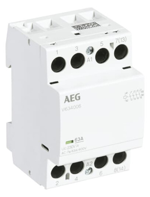 4St. AEG VI634006 Installationsschütz 4S/0Ö, 230 V AC VPE 4 4TQB115564R0000