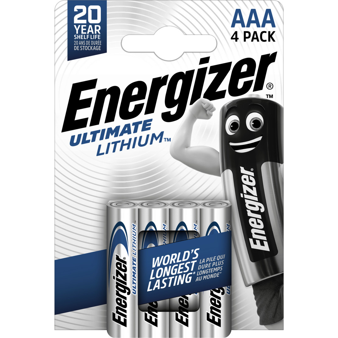 1St. Energizer L92 (4 Stk.) Ultimate Lithium Micro (AAA) 1,5Volt 4er