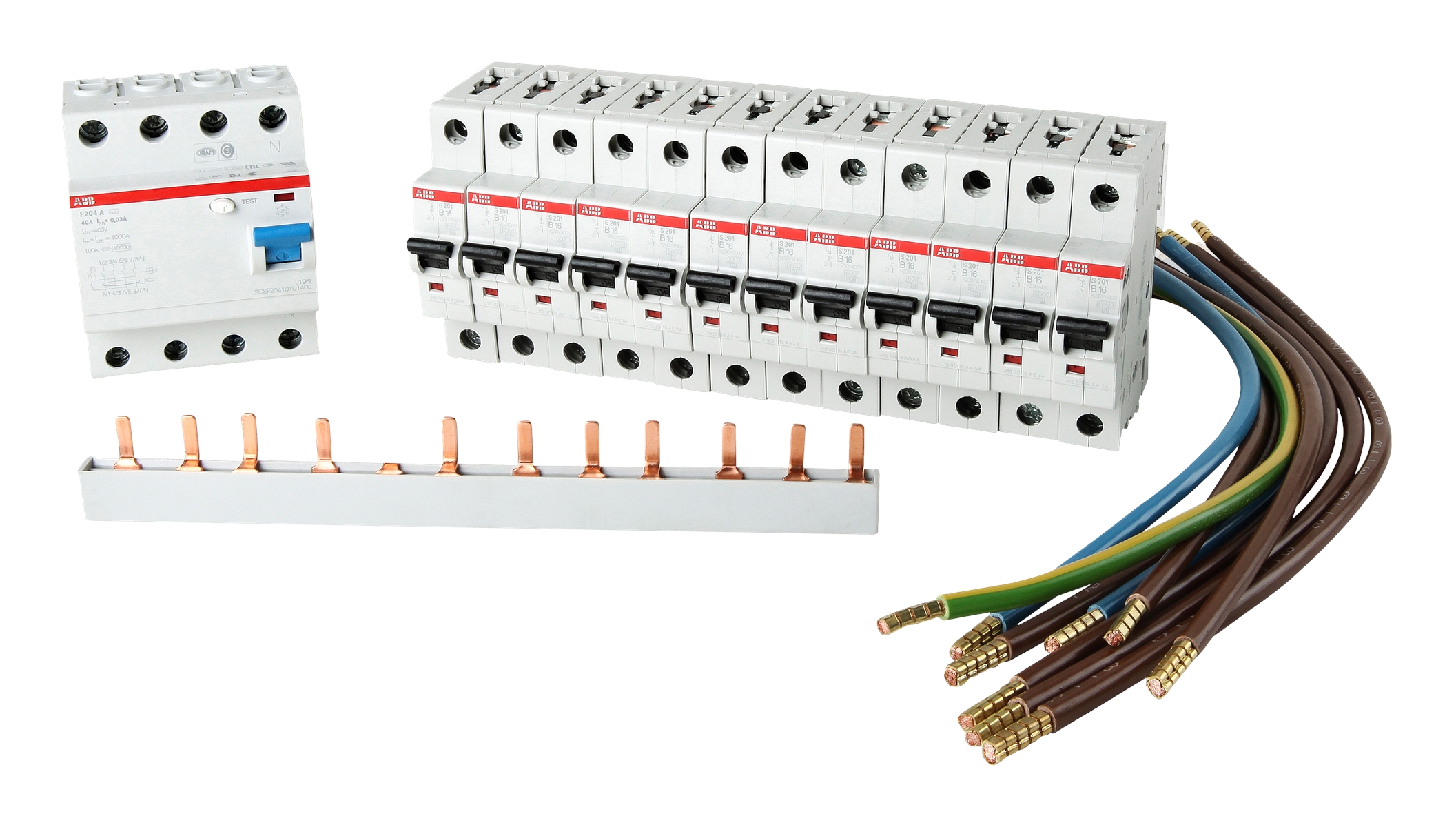 1St. F-Tronic VA-Set VA-Set, 12xLS B16A1pol,1xFi40/0,03A 7110032