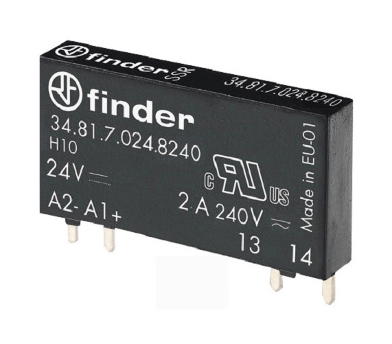 1St. Finder 348170248240 Relais mit Steck- und Printanschlüssen, Eingang 24 V DC, Ausgang SSR 1 Schließer 2 A/230 V AC 34.81.7.024.8240 1St. Finder 348170248240 Relais mit Steck- und Printanschlüssen, Eingang 24 V DC, Ausgang SSR 1 Schließer 2 A/230 V AC 3