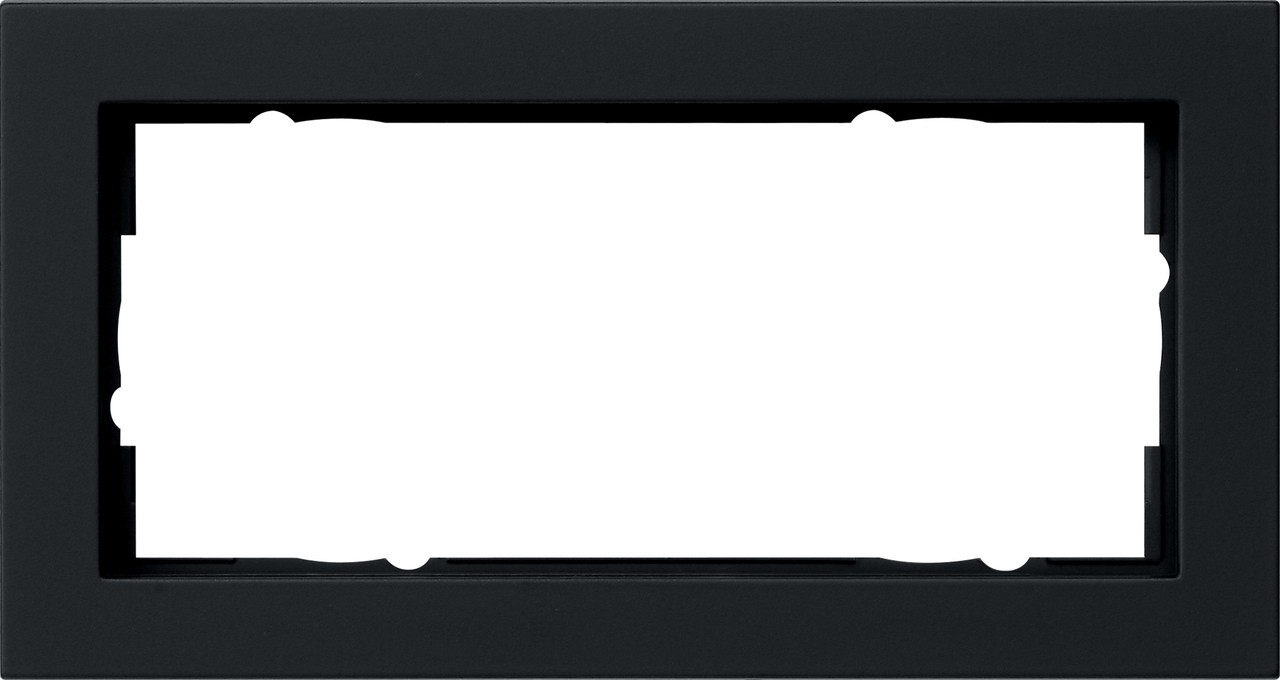 1St. Gira 100209 Abdeckrahmen 2f o.M. Gira E2 Schwarz m