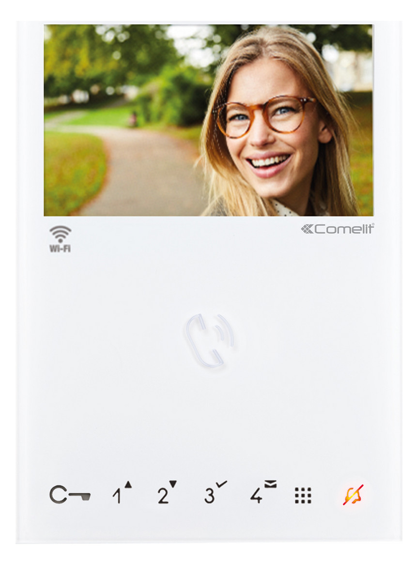 1St. COMELITG 6741W Innenstation Video, Mini HF, WiFi, weiss