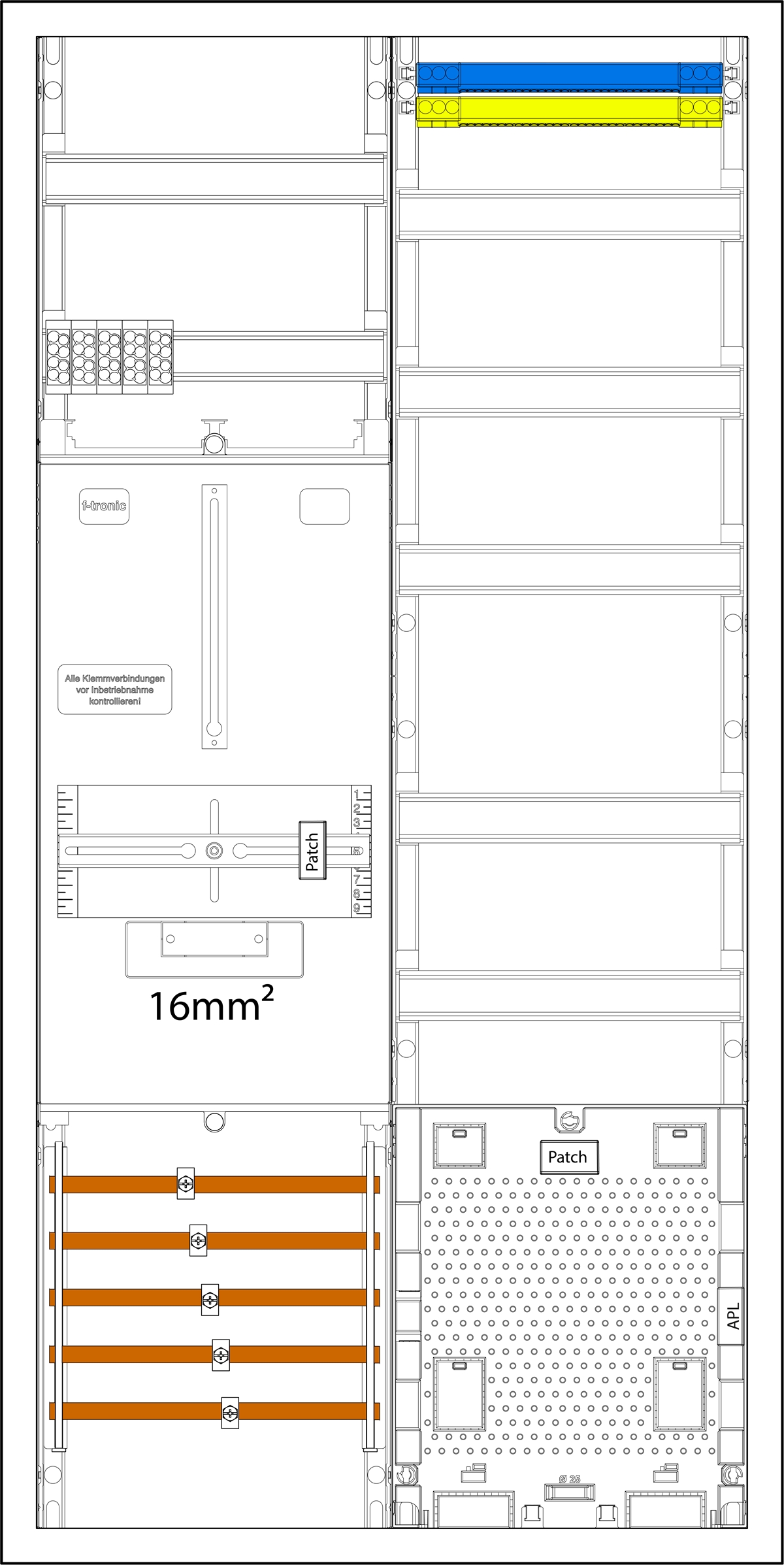 1St. F-Tronic 3HZ721APZ-16 3HZ721APZ-16, 1 ZP 16mm², 1 VAPZ inkl. APL,2 PPV,1 PL100 7190201