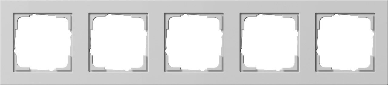 1St. Gira 021537 Abdeckrahmen 5f Gira E2 Grau m