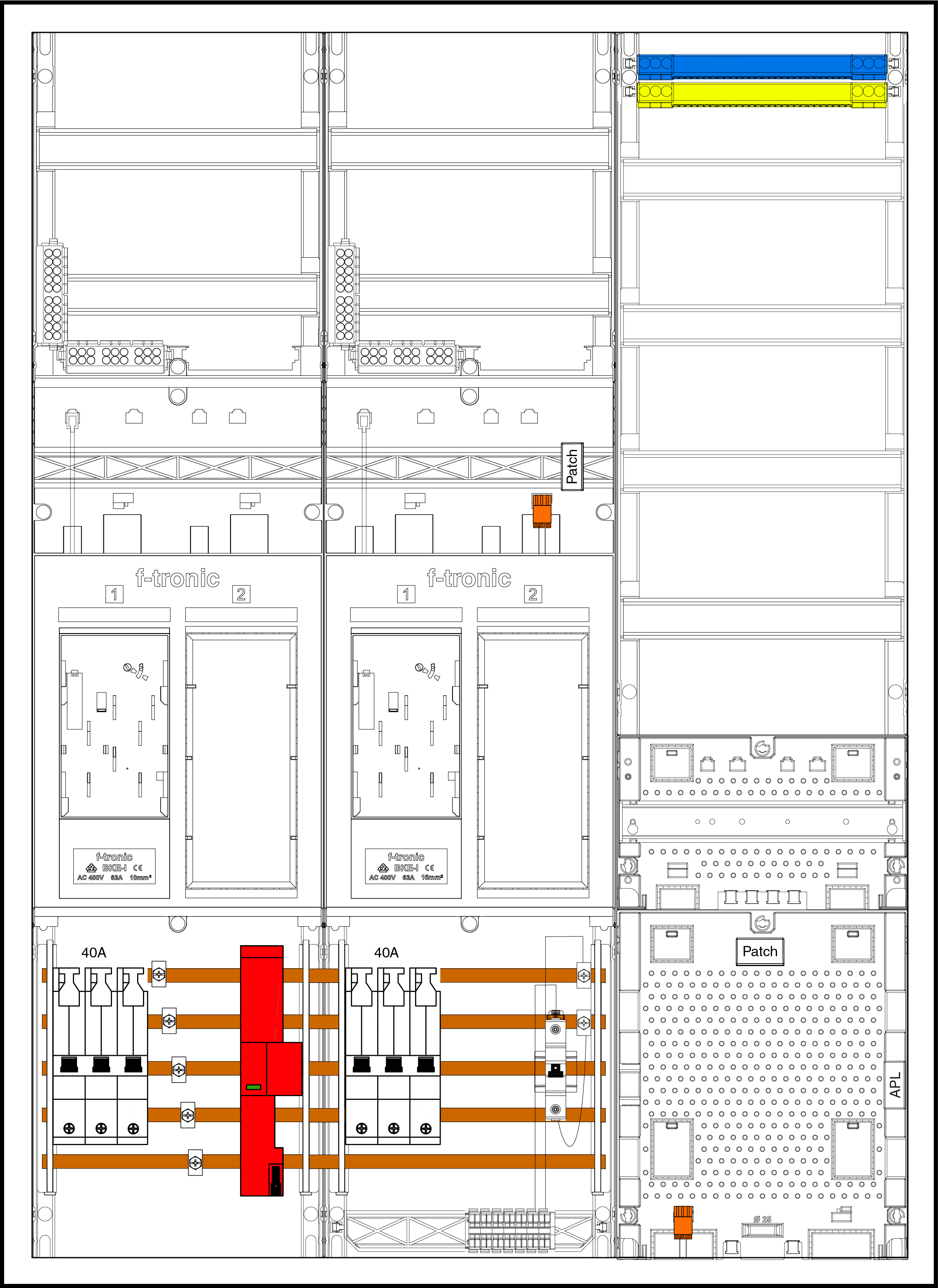 1St. F-Tronic EHZ732APZRFZ40B6ÜS EHZ732APZRFZ40B6ÜS, 2 ZP,2 DS, 2 R,1 VAPZRFZ inkl. APL,SLS40A, ÜSS, SPVGB6, 2 PPV, 1 PL150 7195610