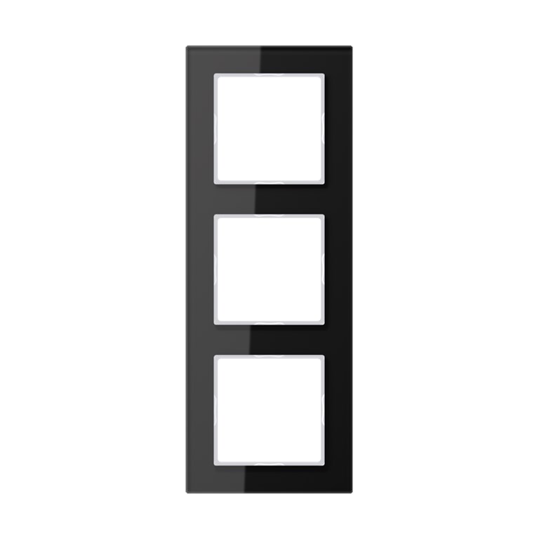 1St. Jung AC583GLSW Rahmen 3fach Glasrahmen Schwarz AC 583 GL SW