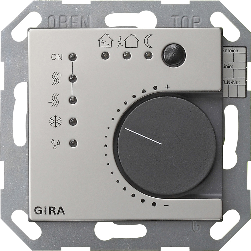 1St. Gira 2100600 KNX Stetigregler Tasterschnittst. 4f System 55 Edelstahl