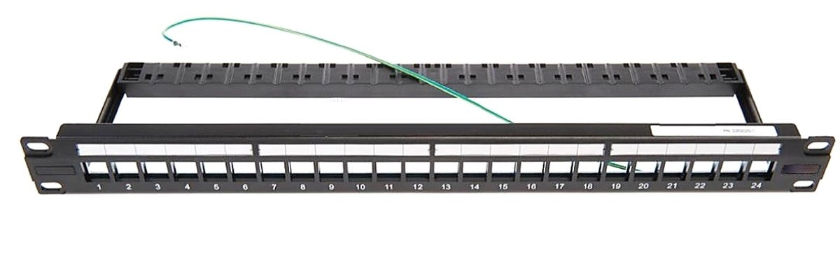 1St. Commscope 2153437-2 1HE Patchpanel STP 24-Port grau