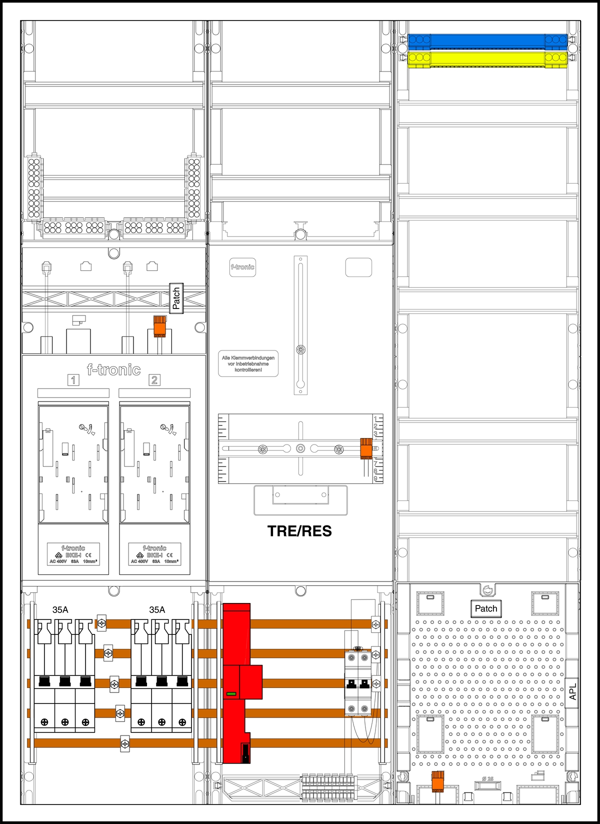 1St. F-Tronic EHZ732TAPZ50352B6ÜS EHZ732TAPZ50352B6ÜS, 2 ZP, DS, 1TRE,1 VAPZ inkl. APL, SLS 50A, SLS35A,ÜSS,SPVG2B6,2PPV,1PL150 7195793