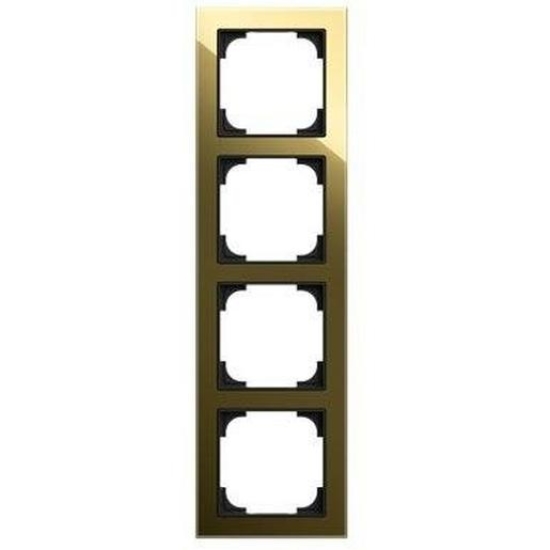 1St. Busch-Jaeger 1724-4013 Rahmen 4-fach Glas schwarz / Gold