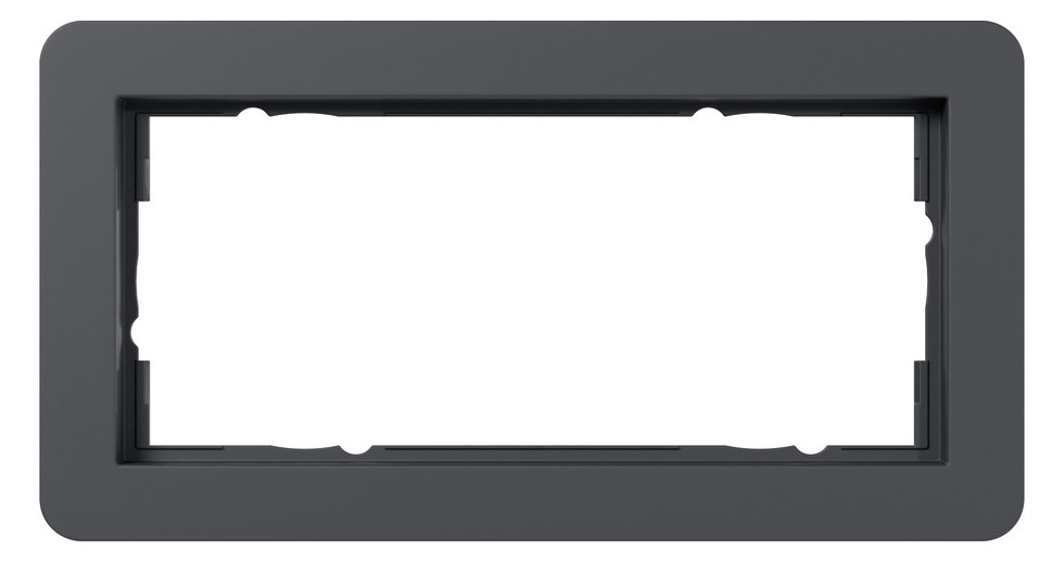 1St. Gira 1002152 Abdeckrahmen 2f o.M. Gira E1 Anthrazit