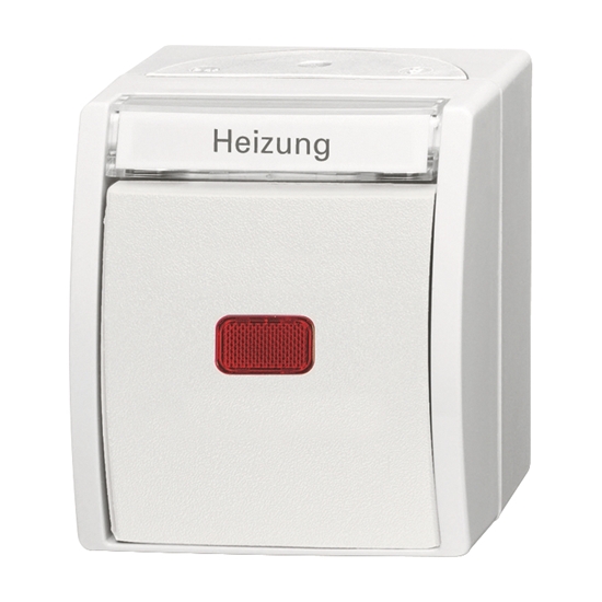 1St. Busch-Jaeger 2601/6 SKWNH-54 Wippkontrollschalter/Heizungsschalter, Aus- und Wechselschaltung ocean (IP 44) alpinwe