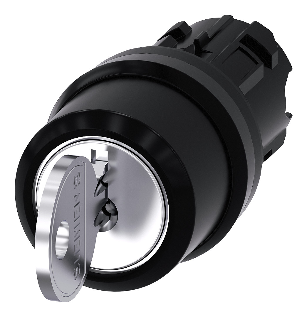 1St. Siemens 3SU1000-4BL11-0AA0 Schlüsselschalter RONIS, 22mm, rund, Kun