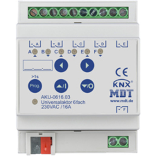 1St. MDT Universalaktor 6-fach AKU-0616.03 4TE REG 16A 1St. MDT Universalaktor 6-fach AKU-0616.03 4TE REG 16A