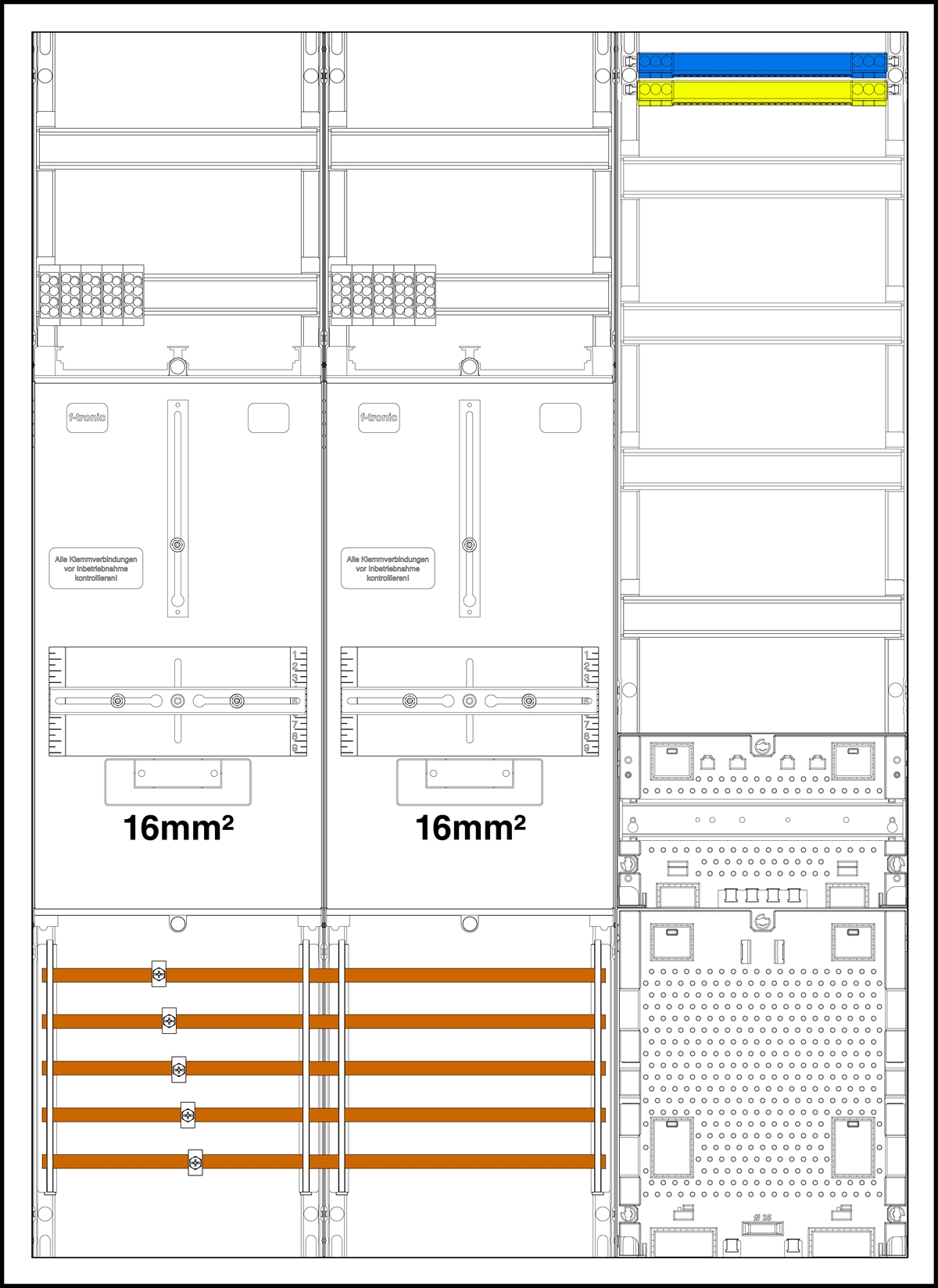 1St. F-Tronic 3HZ732APZRFZL-16 3HZ732APZRFZL-16, 2 ZP 16mm², 1 VAPZRFZ 7190615