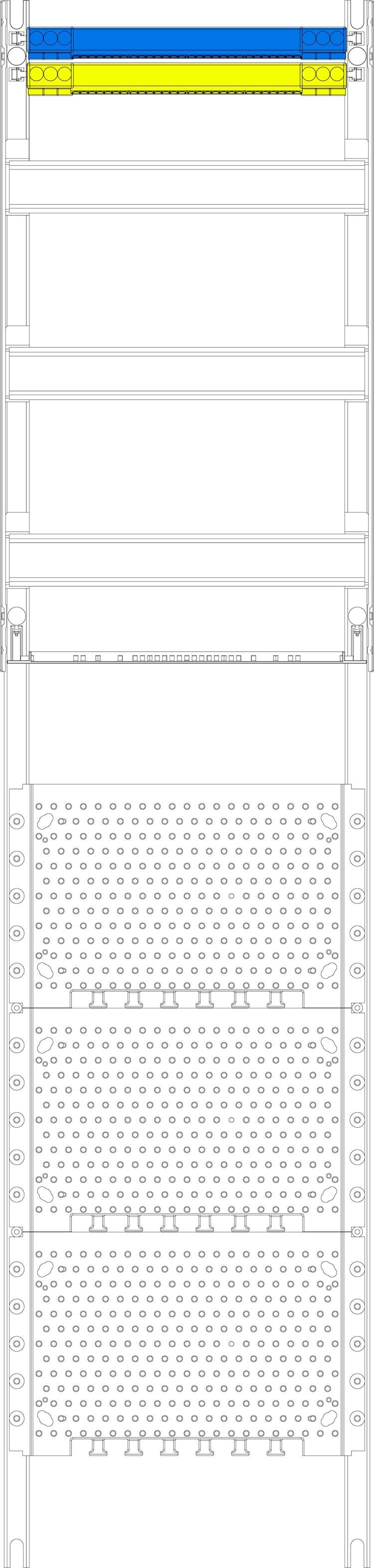 1St. F-Tronic VK7 Kombinationsfeld VK7,1-feldrig, H=1050mm,Vert. 3-reihig, Komm. 7141650