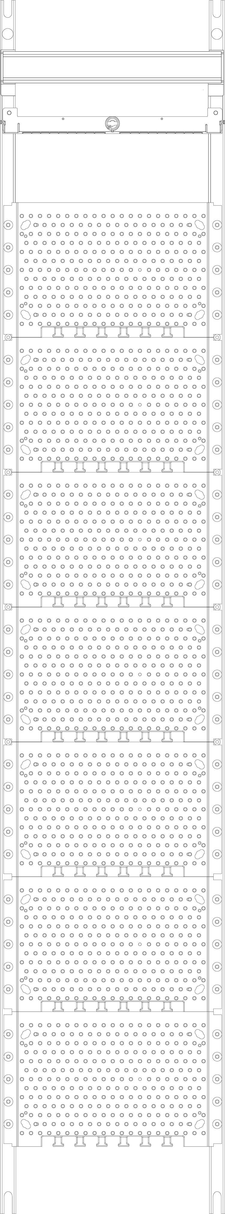 1St. F-Tronic K19 Kommunikationsfeld K19, 1-feldrig, H=1350mm, 1 Hutsch. 7143660