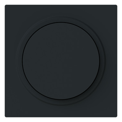 1St. Busch-Jaeger 6540-45M-102 Zentralscheibe für Dimmer Drehknopf mit Glimmlampe schwarz matt - Busch-art linear® schwarz matt 2CKA006599A3055