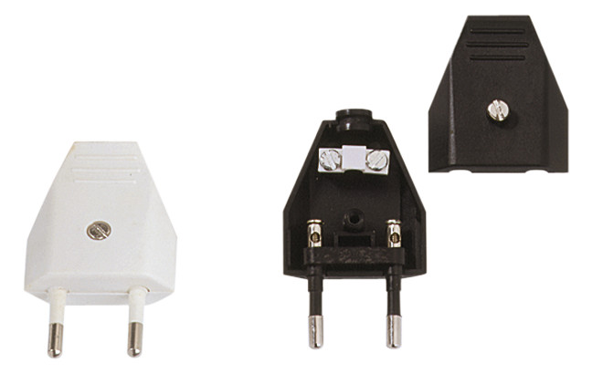 1St. Bachmann 900.003 Euroflachstecker Schraubanschluss weiß