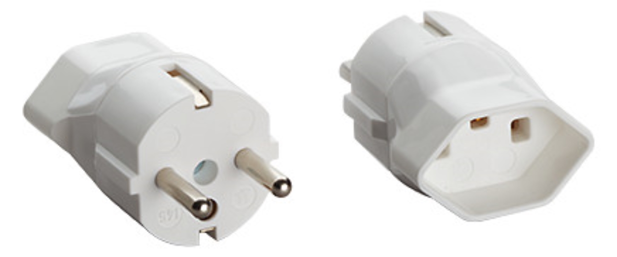 1St. Bachmann 921.012 Reisestecker SCHUKO / Schweiz, weiss