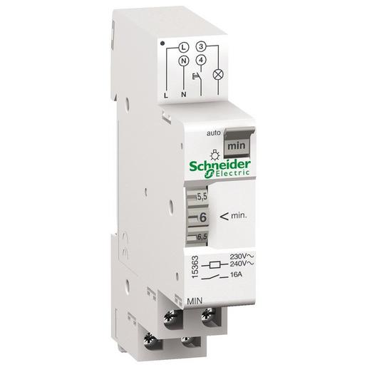1St. Schneider Electric 15363 Elektromechanischer Treppenlichtzeitschalter MIN, 1 bis 7 Minuten