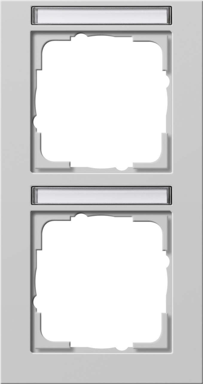 1St. Gira 110237 Abdeckrahmen 2f senkr. BSF Gira E2 Grau m
