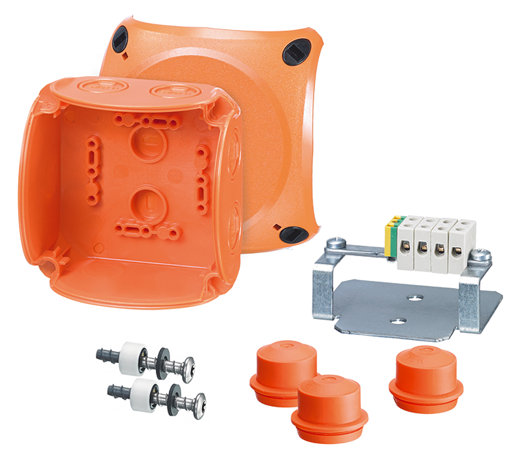1St. Hensel FK 0402 Kabelabzweigkasten mit Funktionserhalt, 1,5 und 2,5 qmm, 5polig, Thermoplast 62000180 FK0402