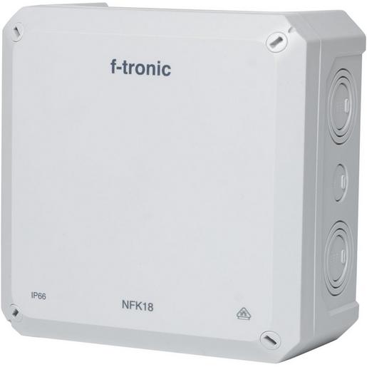1St. F-Tronic NFK18gr FR-Abzweigkasten 180x180x93mm, Ausbrechöffnungen IP66, PS, grau, NFK18gr 7340193