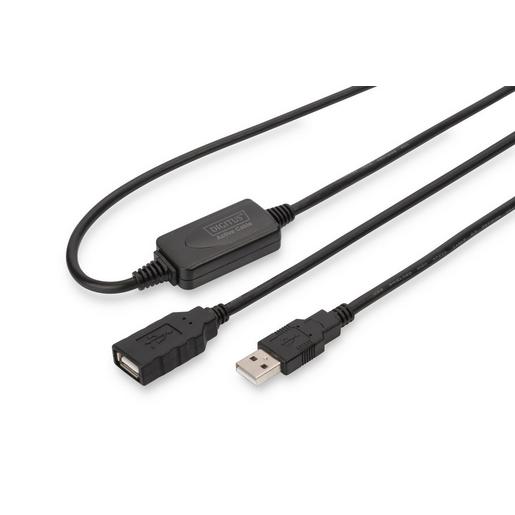 1St. Digitus DA-73100-1 USB 2.0 Repeater Extension Active Kabel A/M nach A/F Länge 10m