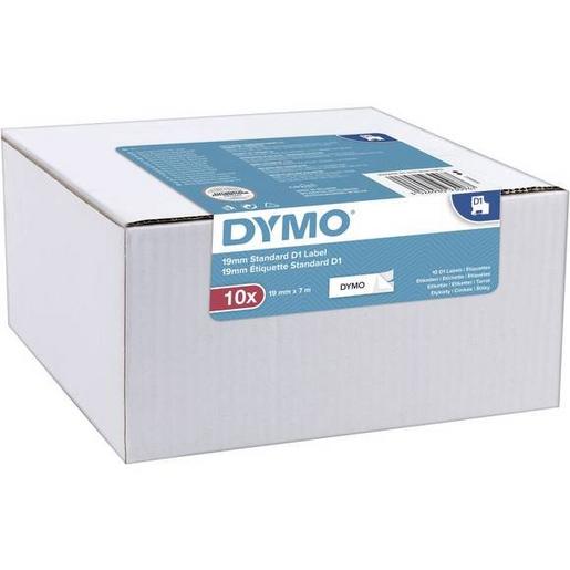 1Pk DYMO D1-Schriftband Vorteilspack 2093096 10x 9mm x 7m schwarz auf weiß