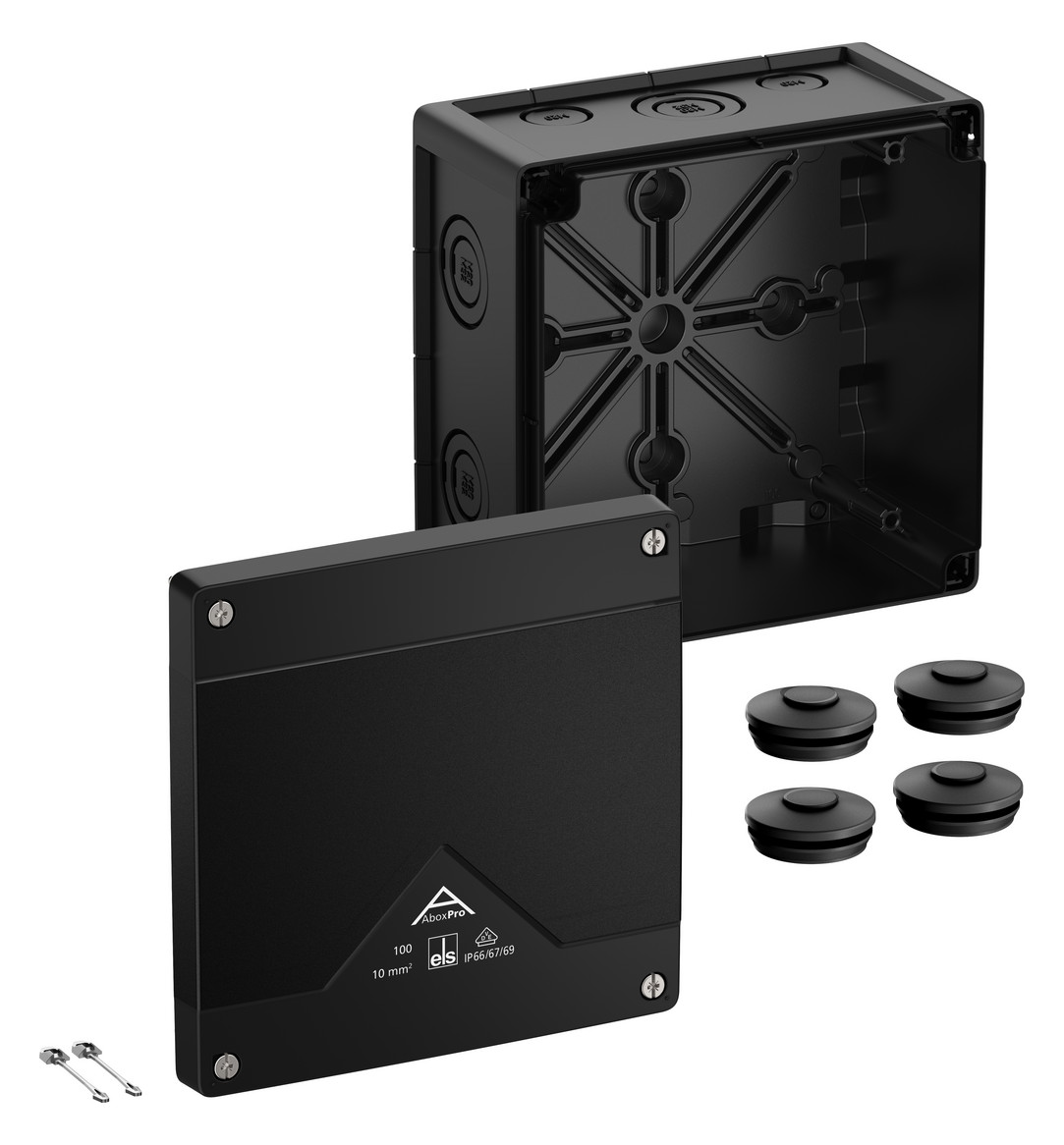 1St. Spelsberg Abox Pro 100-L/sw Abzweigkasten, Schutzart IP66/IP67/IP69