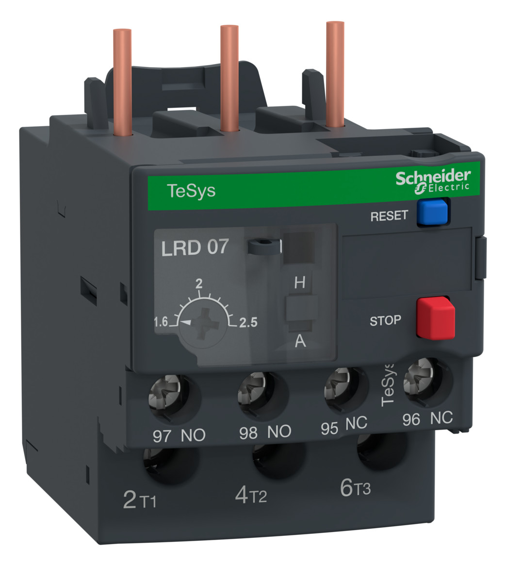 1St. Schneider Electric LRD07 Motorschutzrelais, 1,6-2,5A, 1S+1Ö, Klasse 10A