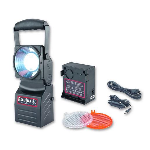 1St. AccuLux Handscheinwerfer 457081s EX SLE 15 LED Set, 230V / 12-24V schwarz