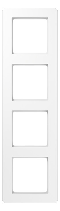 1St. Jung AF584BFWW Rahmen 4fach bruchsicher für waagerechte und senkrechte Kombination AF 584 BF WW