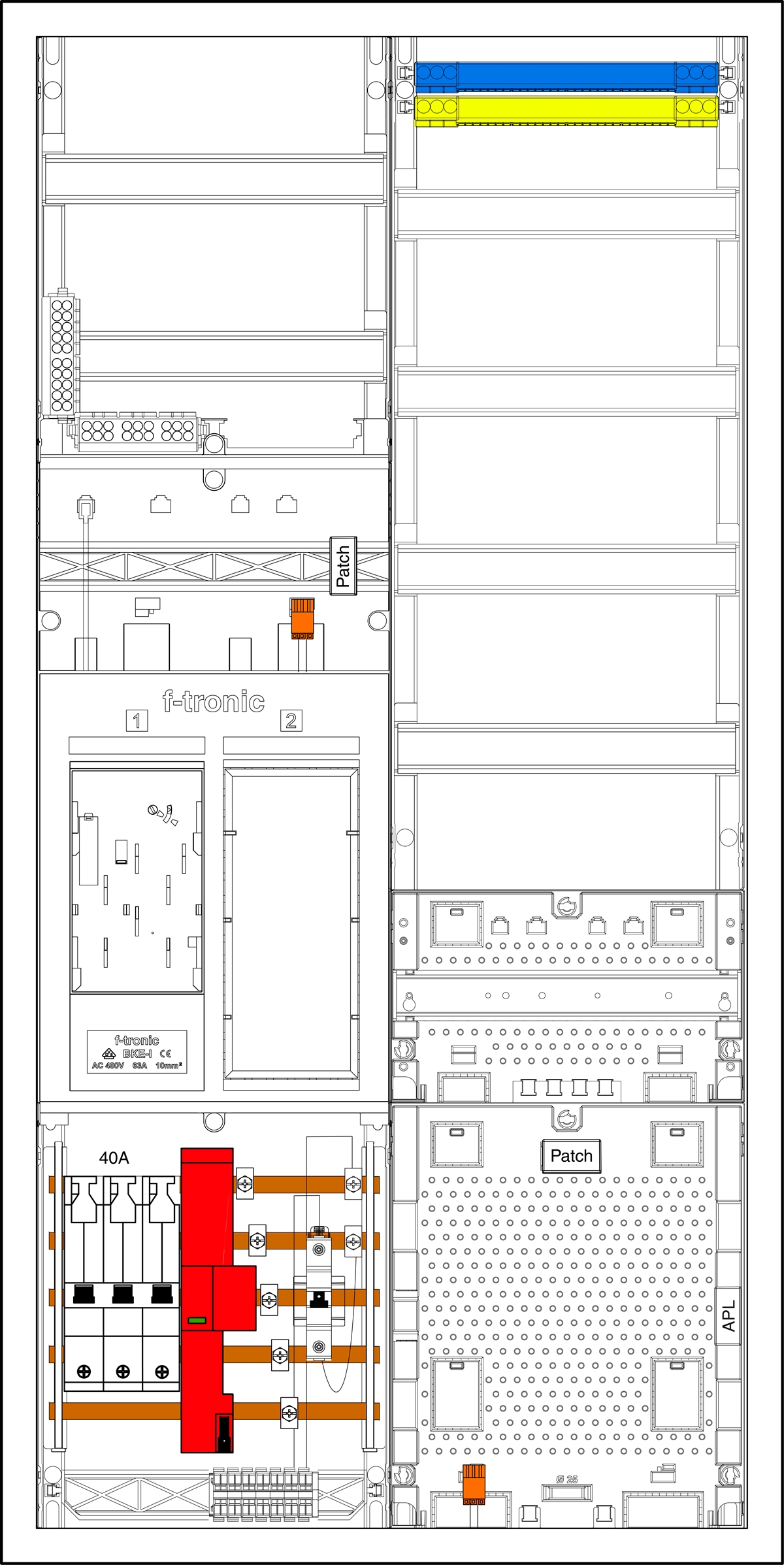 1St. F-Tronic EHZ721APZRFZ40B10ÜS EHZ721APZRFZ40B10ÜS,1ZP,DS,1R, 1 VAPZRFZ inkl. APL, SLS 40A, ÜSS, SPVGB10, 2 PPV, 1 PL150 7195150