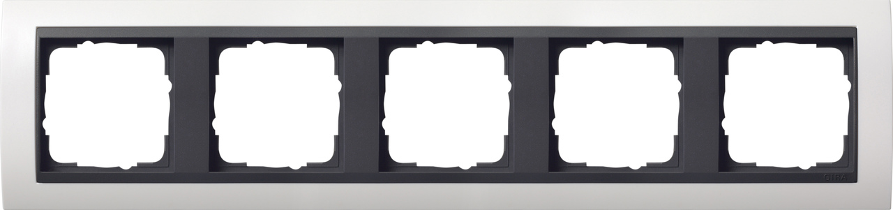 1St. Gira 021507 Rahmen 5fach Zwischenr. AN Event Reinweiß matt