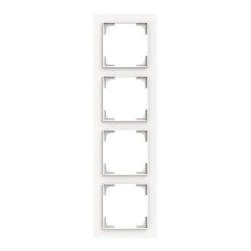 1St. Busch-Jaeger 1724-44M Rahmen 4-fach studioweiss matt