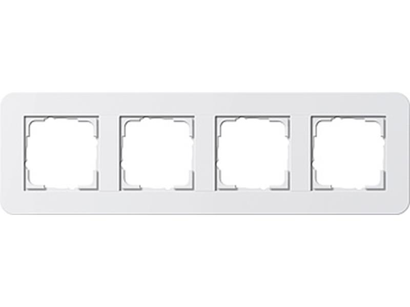1St. Gira 0214410 Rahmen 4fach E3 Reinweiß/Reinweiß
